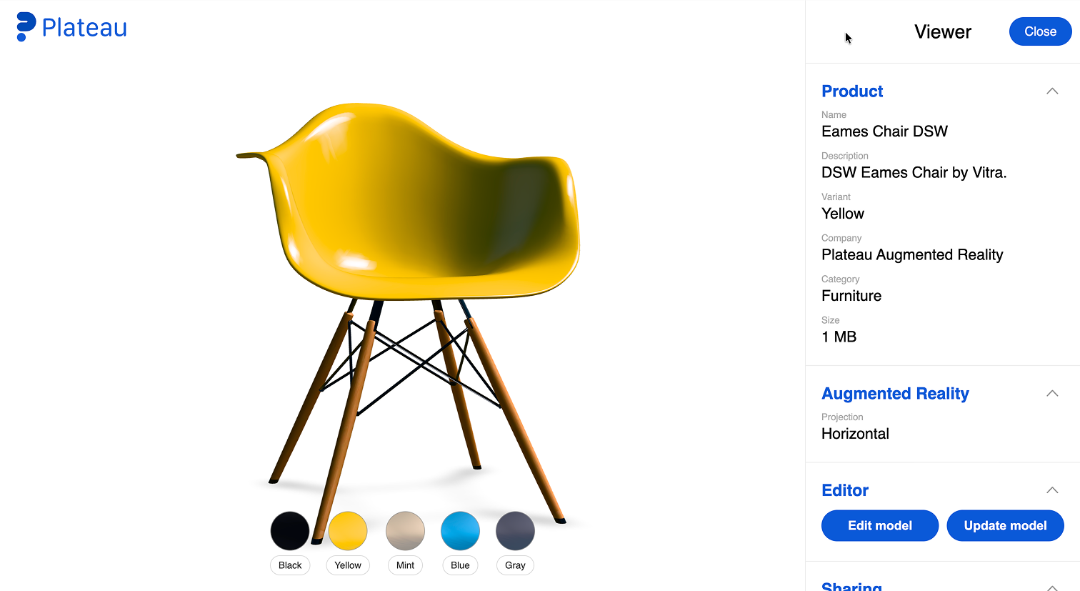 Share or embed your configured product